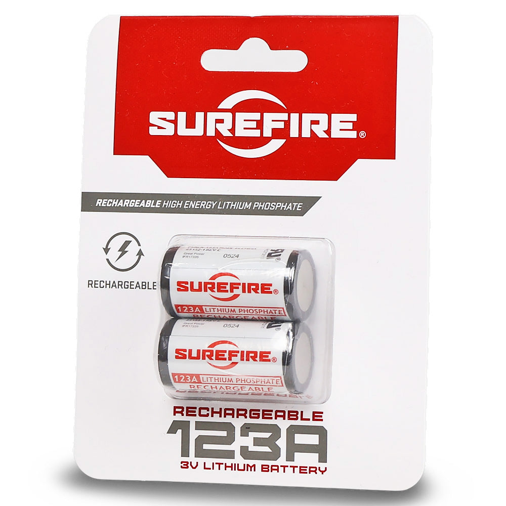 実物 SUREFIRE 】 シュアファイア LFP123 3.2v リチウム充電池 2個