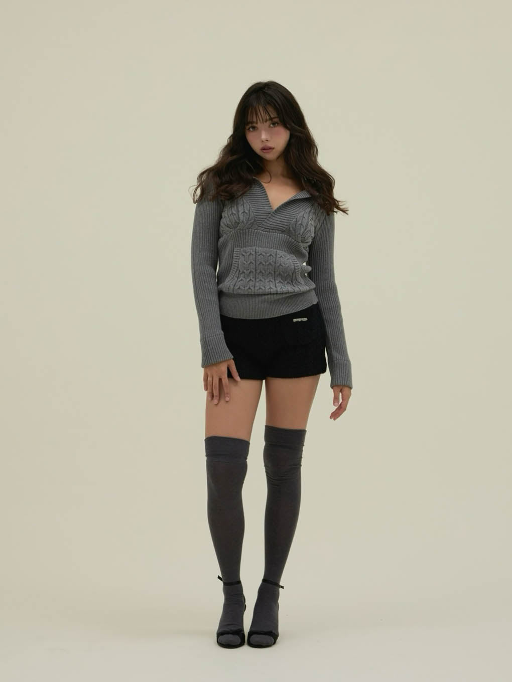 ANDMARY】Taylor hoodie knit tops