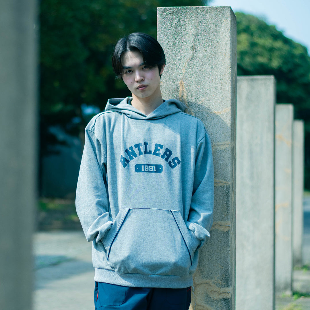 鹿島アントラーズ Nike グレー フード付きパーカー XL フーディー