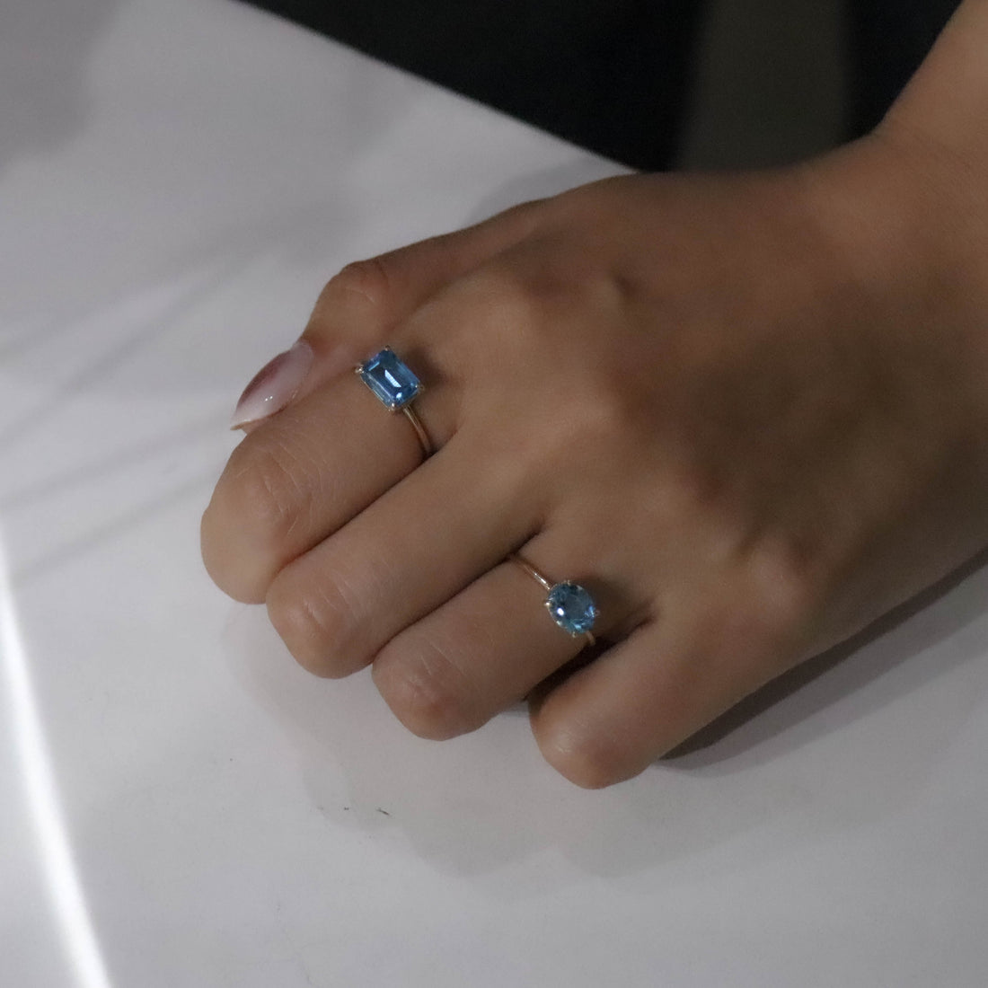 K10 ブルートパーズ オクタゴン リング – anybelle