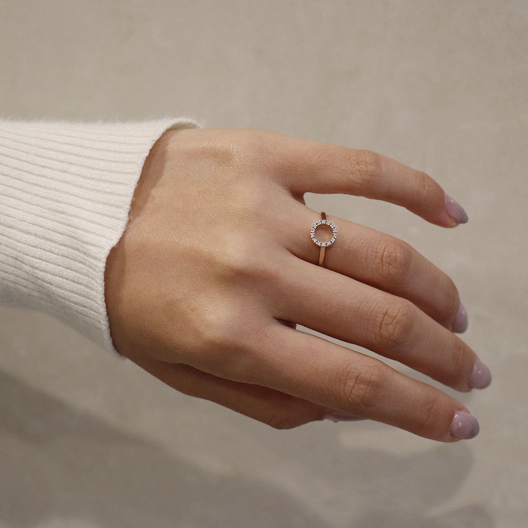 K10 ダイヤモンド サークル リング – anybelle