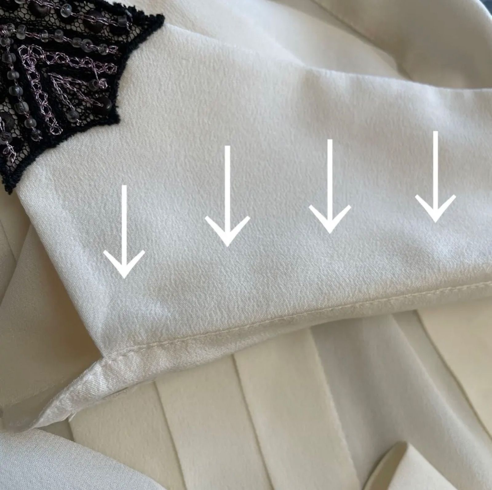 CHANEL シャネル シャツ ブラウス フェイクパールボタン シルク100