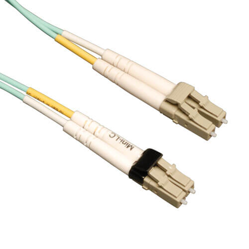 Multimode Fiber Cable, 10gb, OM3, Aqua, 1M LC LC | Eaton