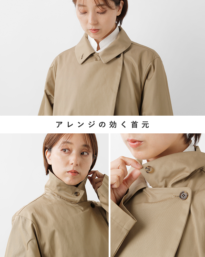 40%OFF】mizuiro ind ミズイロインド コットン トレンチライク コート