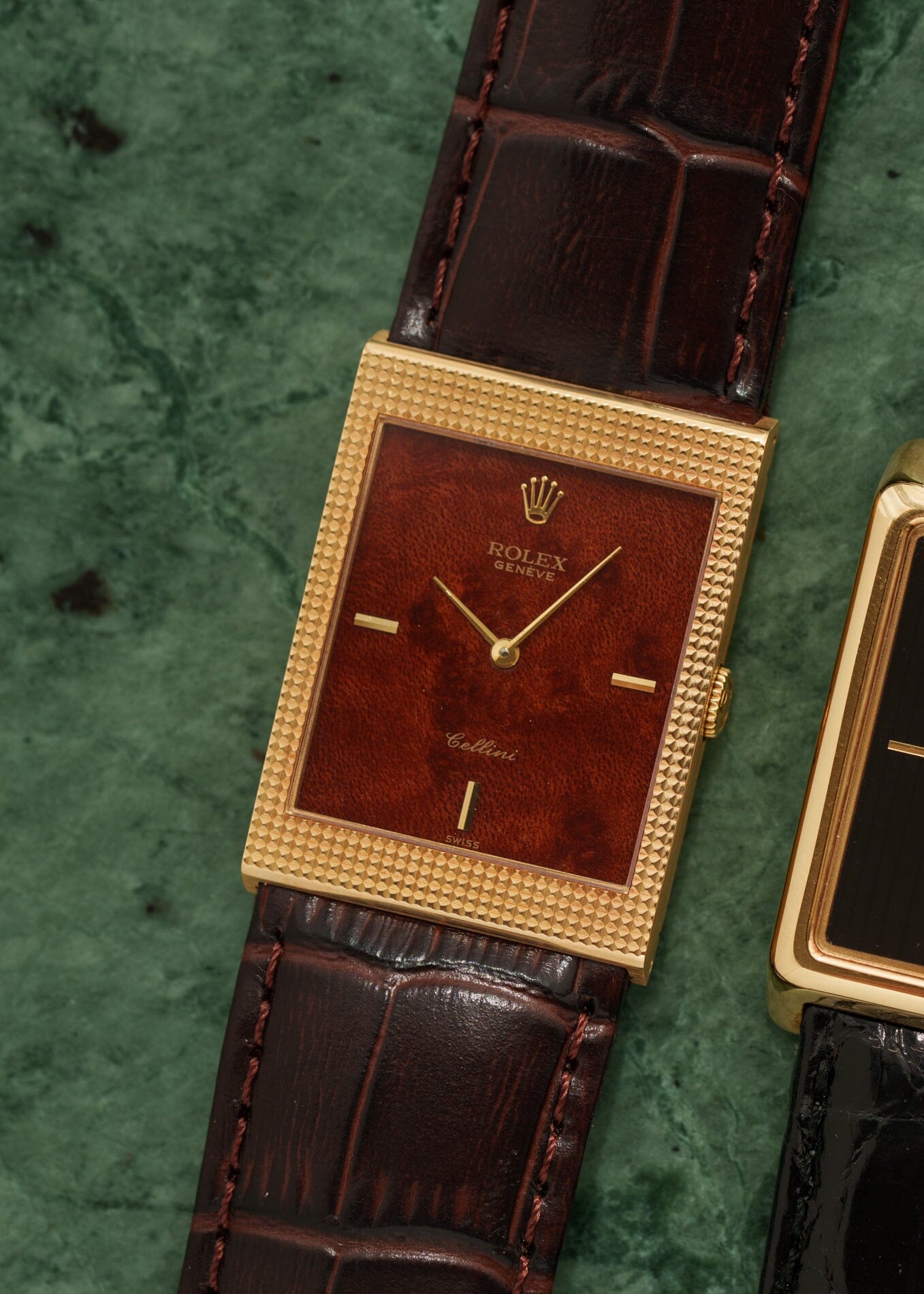 ロレックス チェリーニ 4127 YG ウッドダイアル 箱保証書付き 1990年頃