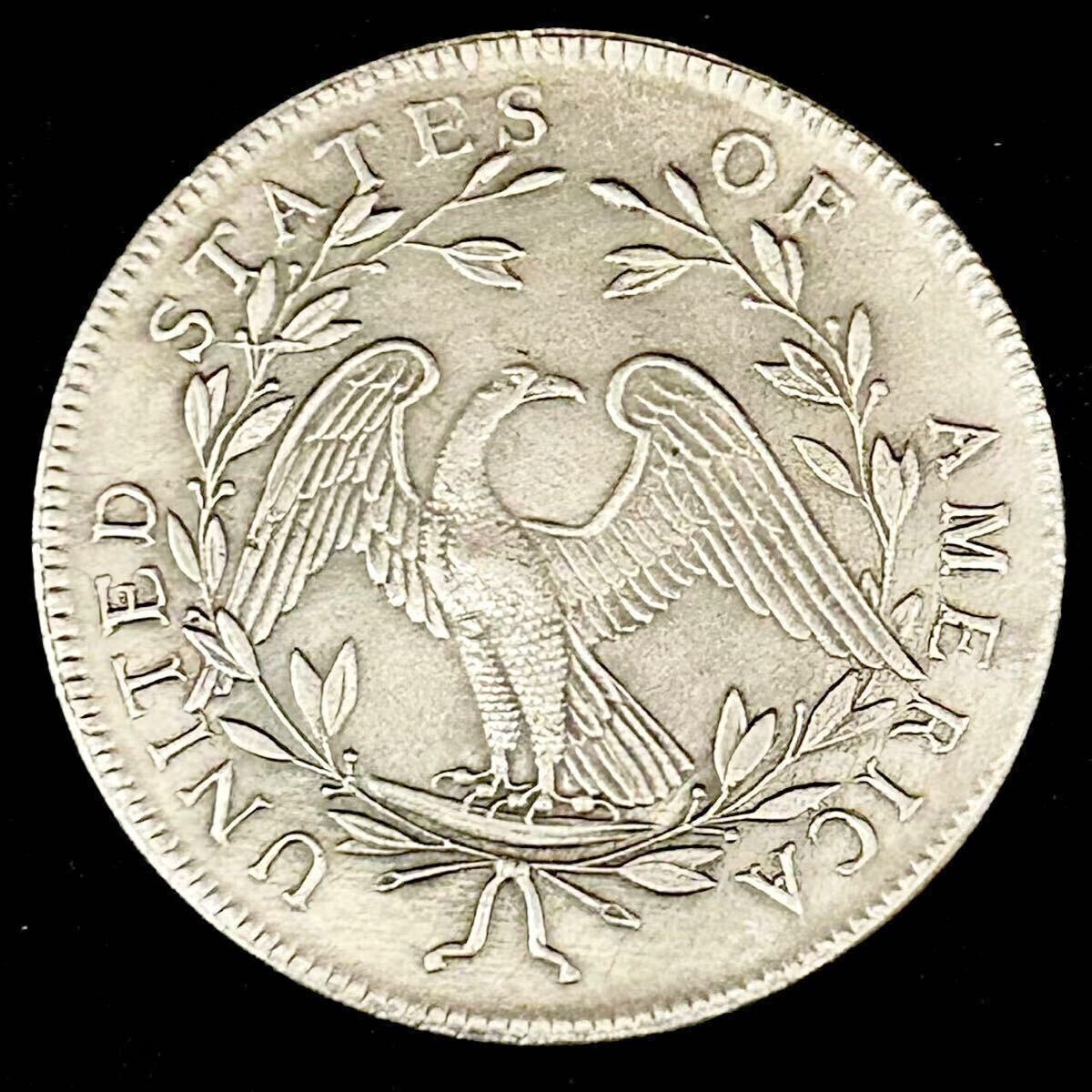 Yahoo!オークション - 銀貨 1794年 1ドル フローイング・ヘア・ダラー