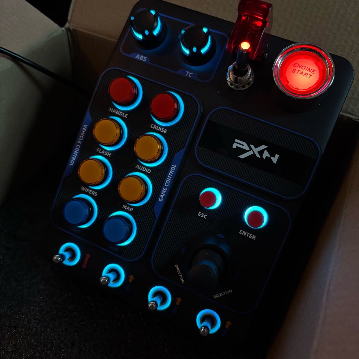 PXN CB1 ボタンボックス ハンコン用 レーシング Button Box スイッチ