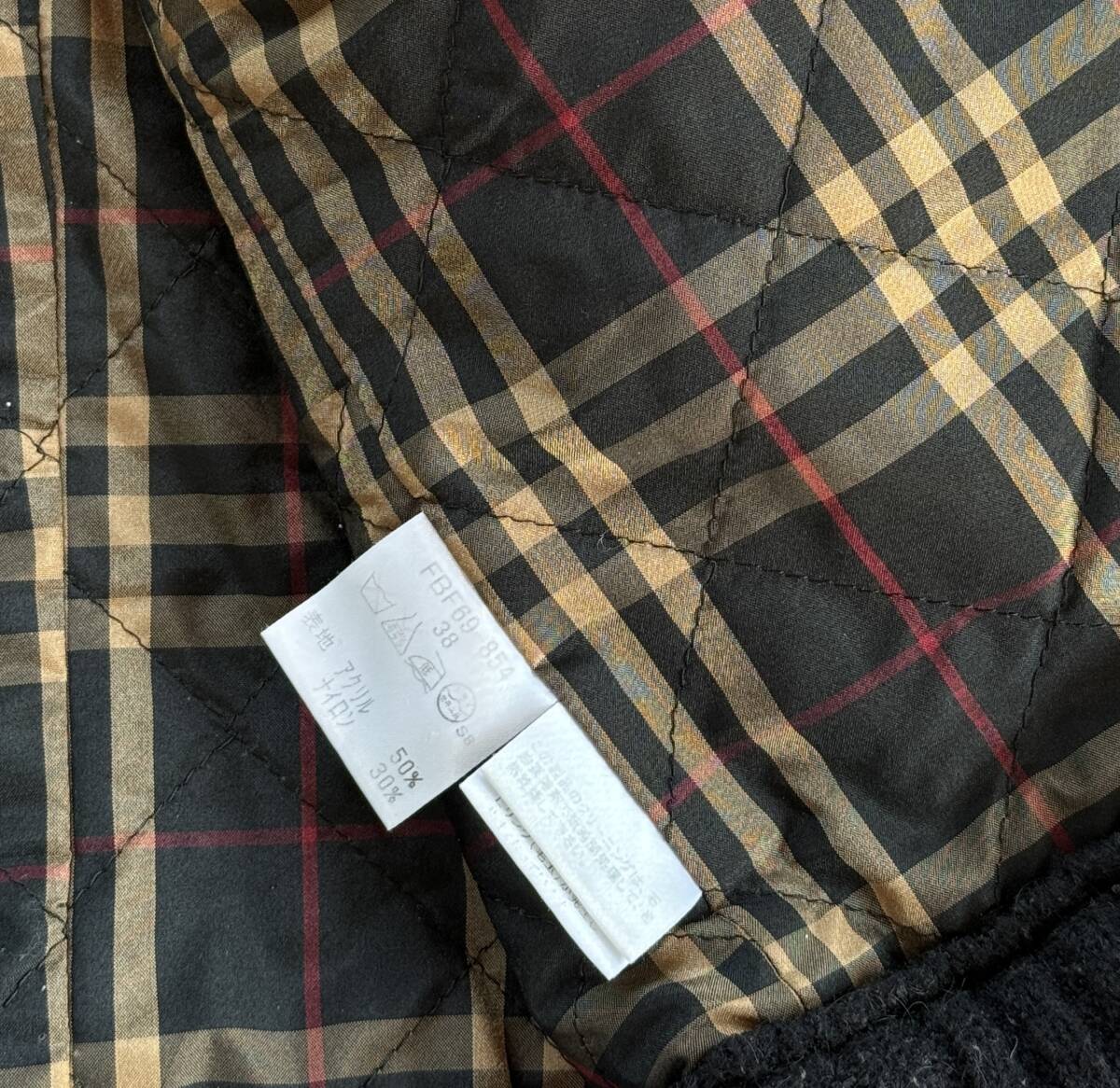 バーバリーブルーレーベル ニット セーター パーカー ノバチェック 黒