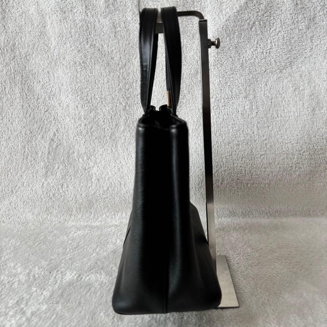 美品 BURBERRY バーバリー ハンドバッグ レザー ブラック ノバチェック