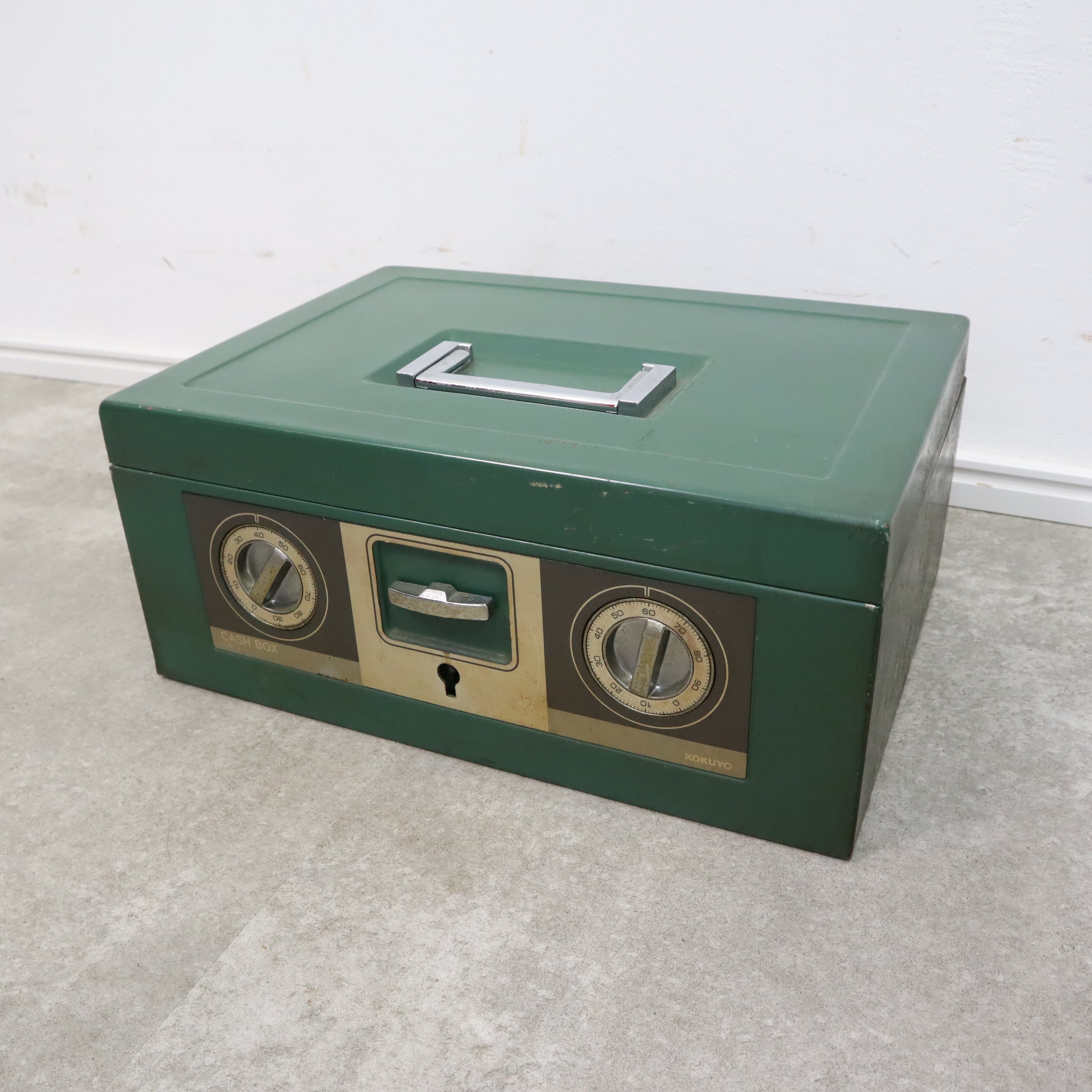 昭和レトロ手提げ金庫 リメイク 金庫でもアクセサリー入れでも