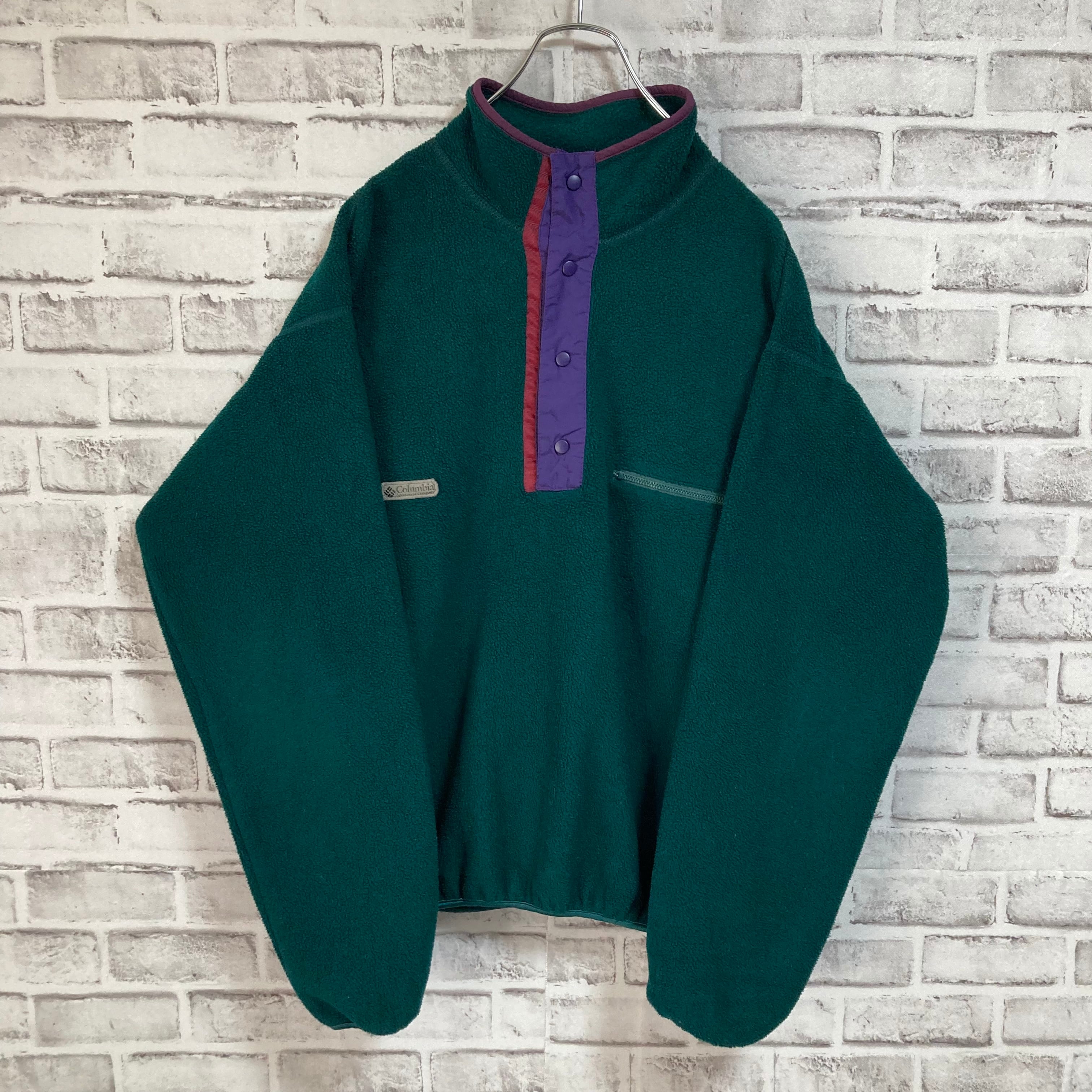 Columbia】Fleece L相当 “Snap-T” Made in USA 90s コロンビア ハーフ