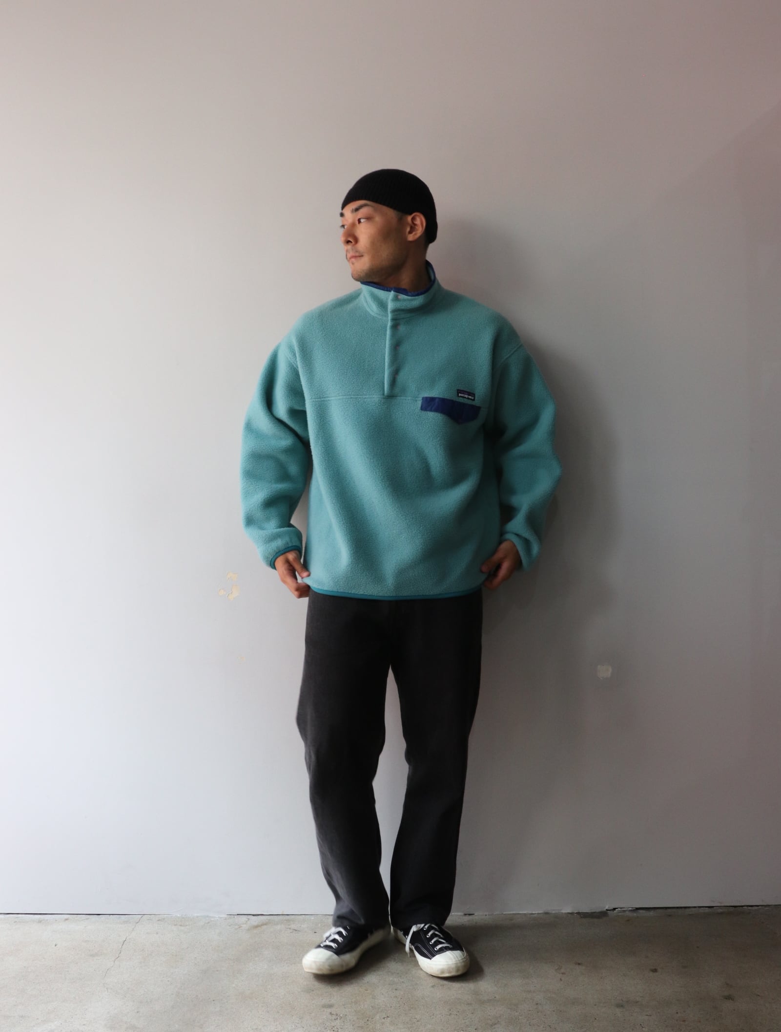 極美品 L 雪無し 93年 シーグリーン シンチラ スナップt パタゴニア