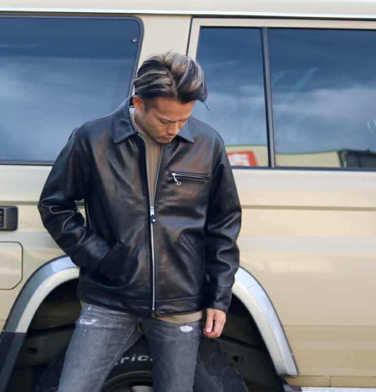 Schott/ショット】LEATHER TRACKER JACKETのサイズ感・着用レビュー