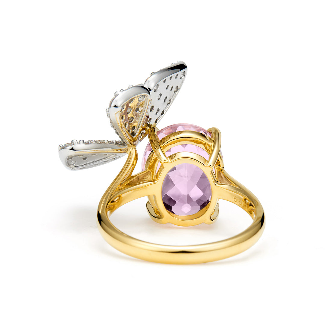 店舗限定】クンツァイト K18/PT リング・ブーケパピヨンプリンシパル