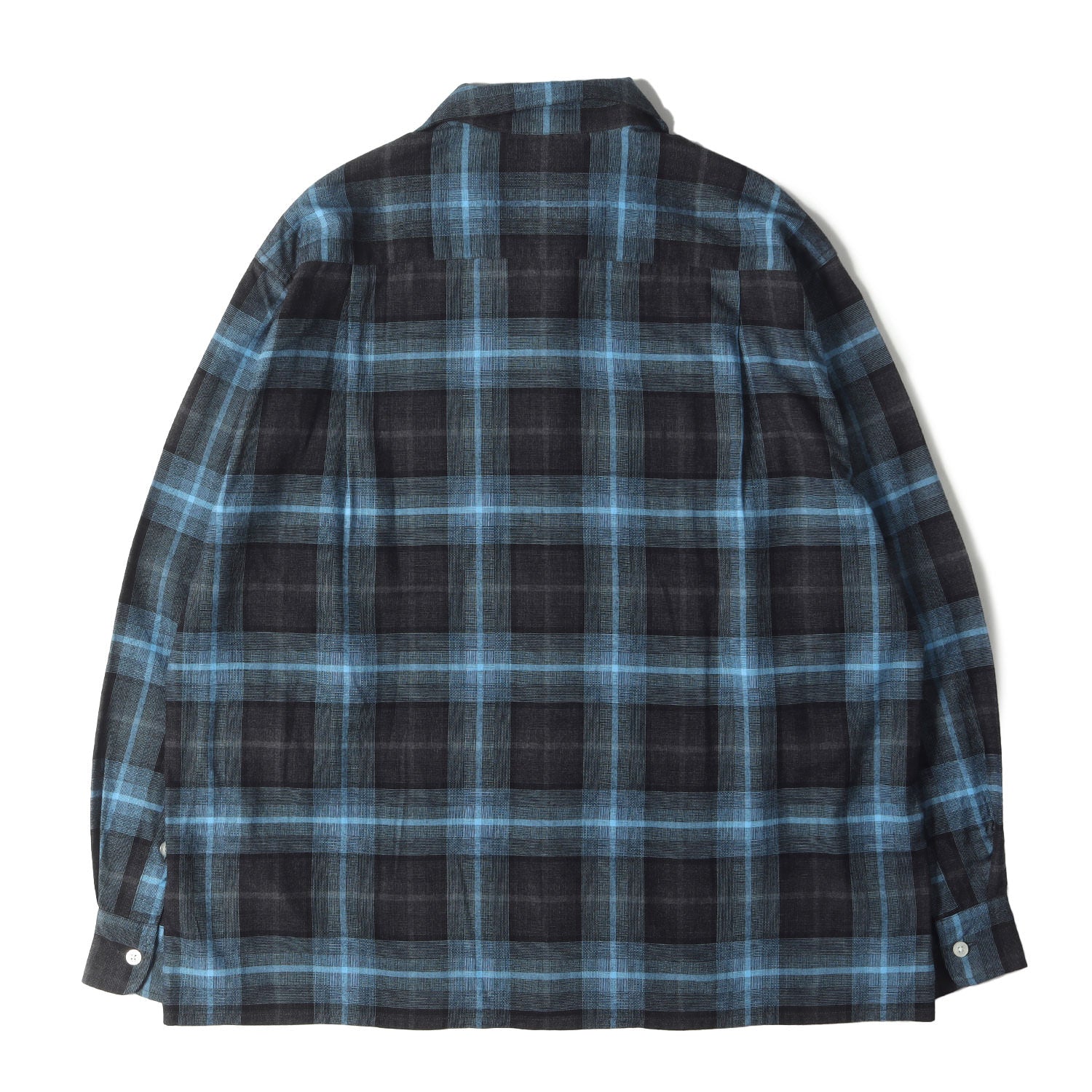 24AW オンブレチェック オープンカラー レーヨン シャツ(OMBRE CHECK