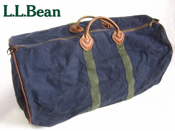 80's/L.L.Bean/キャンバス/ボストンバッグ/紺系/LLビーン/ドラムバッグ
