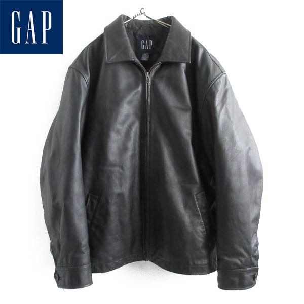 90s OLD GAP オールド ギャップ 短丈 Tバック 肉厚 レザージャケット