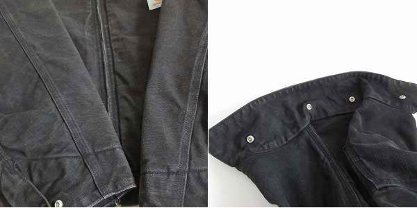 90s USA製 carhartt デトロイト ジャケット JB105 黒 フェード