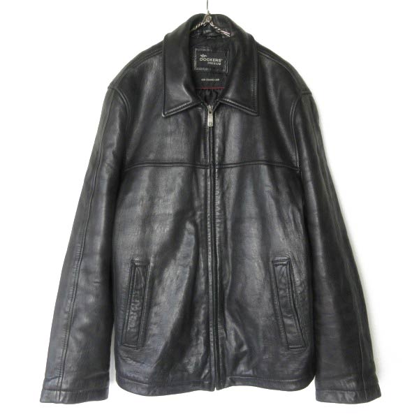 DOCKERS レザー ジャケット | 黒 Tバック M - 札幌 ビンテージ 古着屋