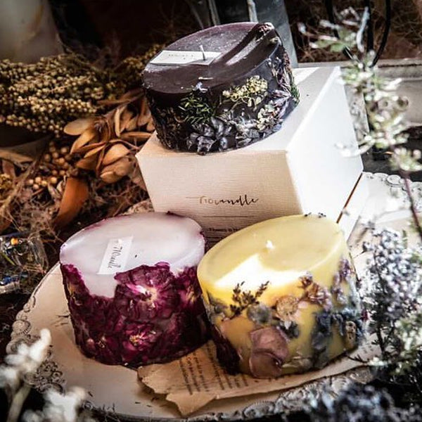 710candle ボタニカルキャンドル 北海道・道南の花を用いた手づくり