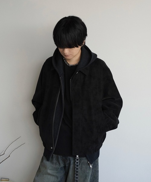 FAUX SUEDE ZIP BLOUSON（ブルゾン）｜WYM LIDNM（ウィム バイ リドム