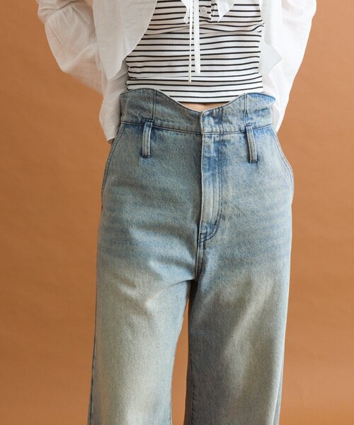 セール】【新色グレーが登場！/嬉しい4サイズ展開！】ウェーブデニム