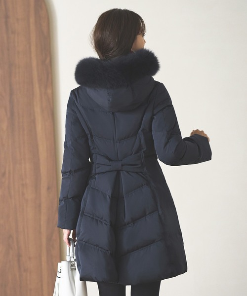 セール】フォックスファーバッスルスタイルダウンコート ｜ レディース