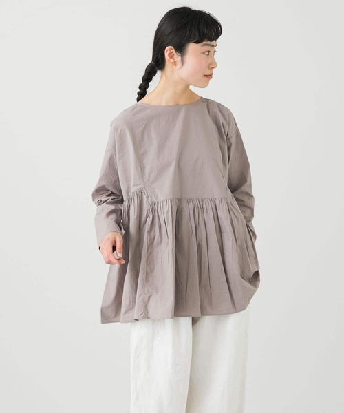 かぐれ（カグレ）の「コットンギャザー2WAYブラウス（Tシャツ