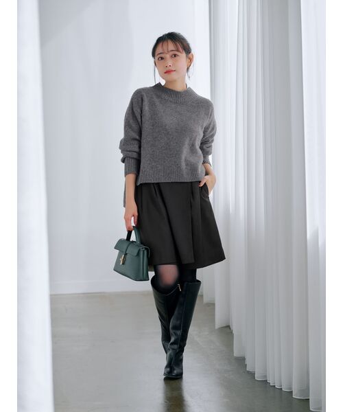 COHINA（コヒナ）の「ウールカシミヤボトルネックニット 【低身長