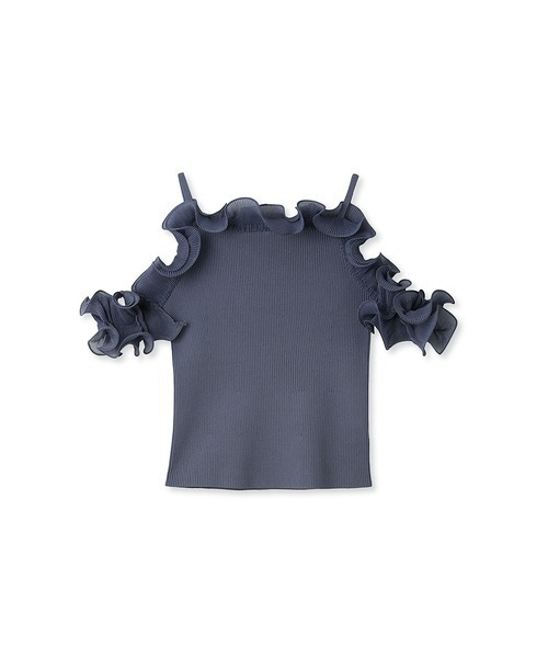 SNIDEL（スナイデル）の「Sustainableプリーツフリルドッキングニット