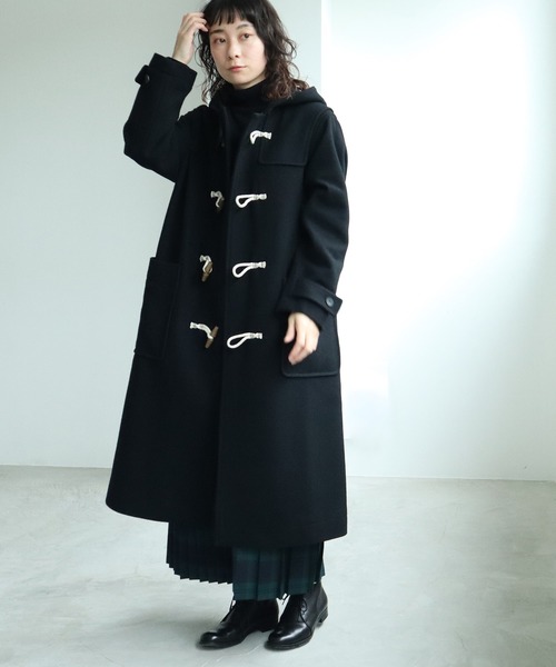 yuni（ユニ ）の「super100 Wool ロングダッフルコート（ダッフル