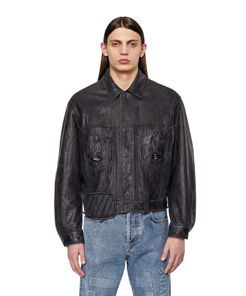 DIESEL（ディーゼル）の「メンズ レザージャケット（ライダース