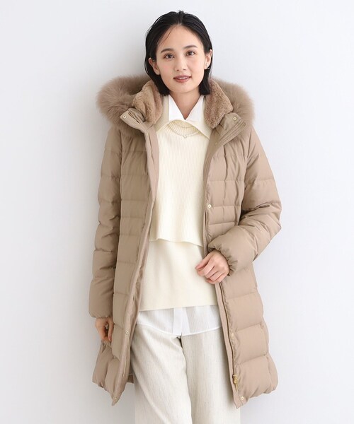 セール】【名品／撥水／抗菌防臭】ロング リサイクルダウンコート