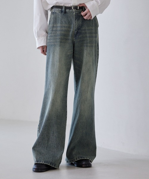 LUENNA】Semi-flare Denim Pants / セミフレアデニムパンツ（デニム