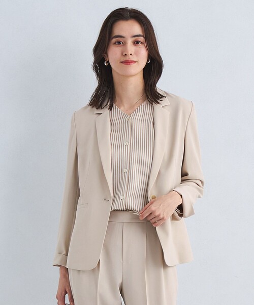 美品 グリーンレーベル サラフールテーラード ジャケット ワイド