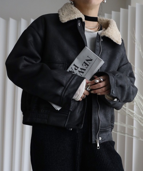 YENNA（イェンナ）の「ビッグムートン裏ボアブルゾン（ブルゾン）」 - WEAR