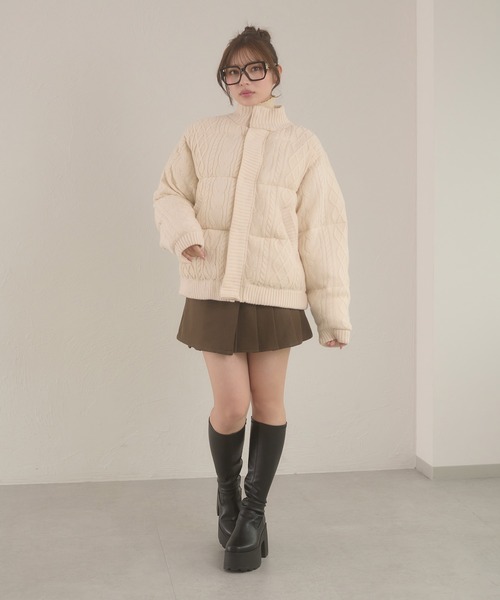 セール】volume knit padded jacket / ボリュームニットナカワタ