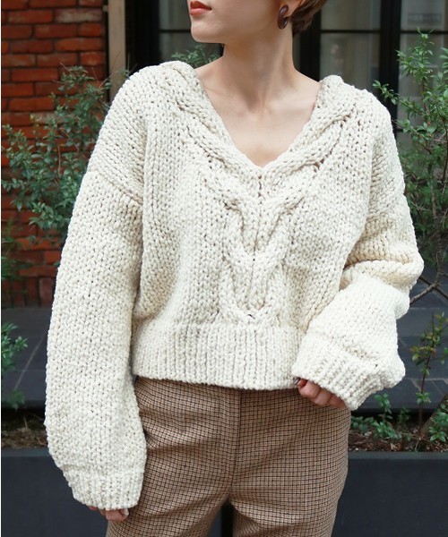 TODAYFUL（トゥデイフル）の「ケーブルハンドニット（ニット/セーター