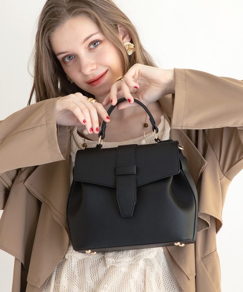 セール】ベルトフラップ 2WAY ショルダーハンドバッグ / 再入荷