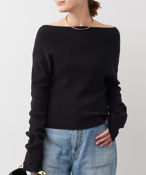 off shoulder プルオーバー（ニット/セーター）｜Deuxieme Classe