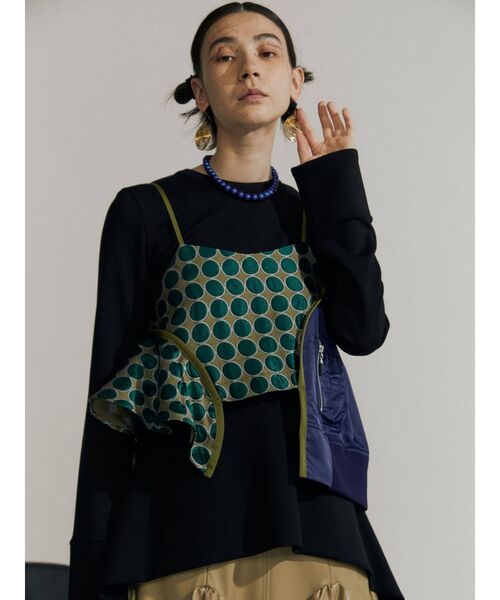 UN3D.（アンスリード）の「ジャカードミックスキャミソール