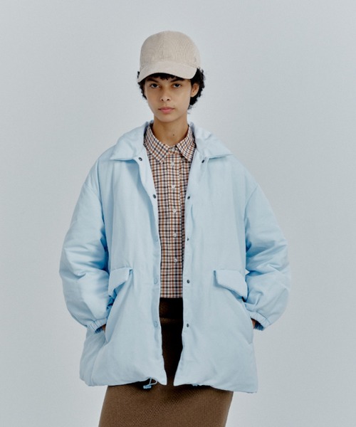 セール】ステンカラーテントシルエットダウンジャケット（ダウン