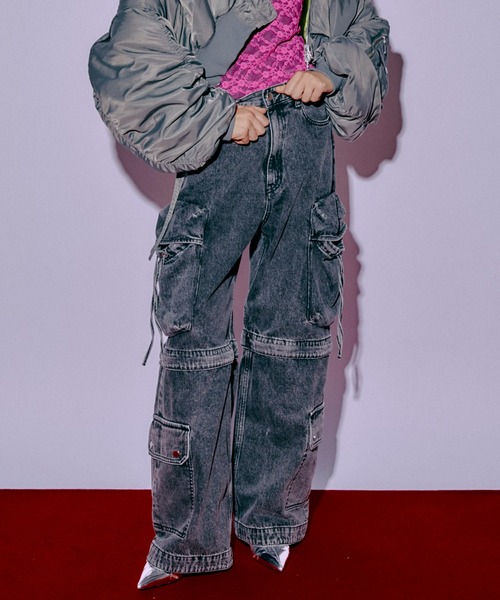 Low Waist Cargo Denim Pants/ローウエストカーゴデニム【MAISON