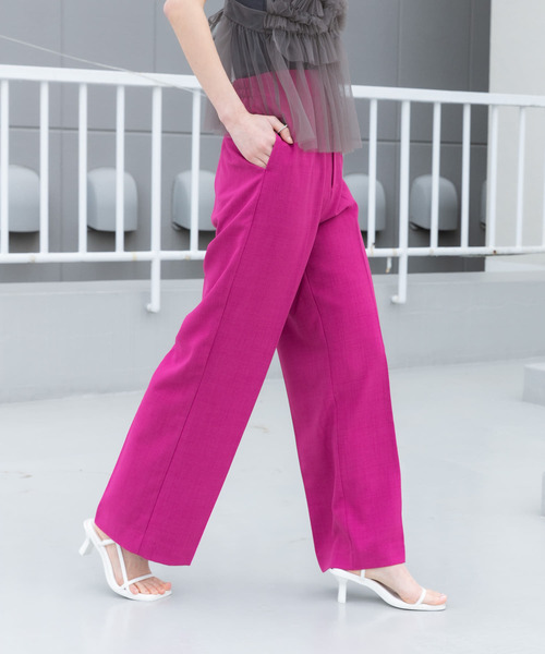 セール】『5サイズ展開』『UR TECH DRYLUXE』リネンライクワイドパンツ