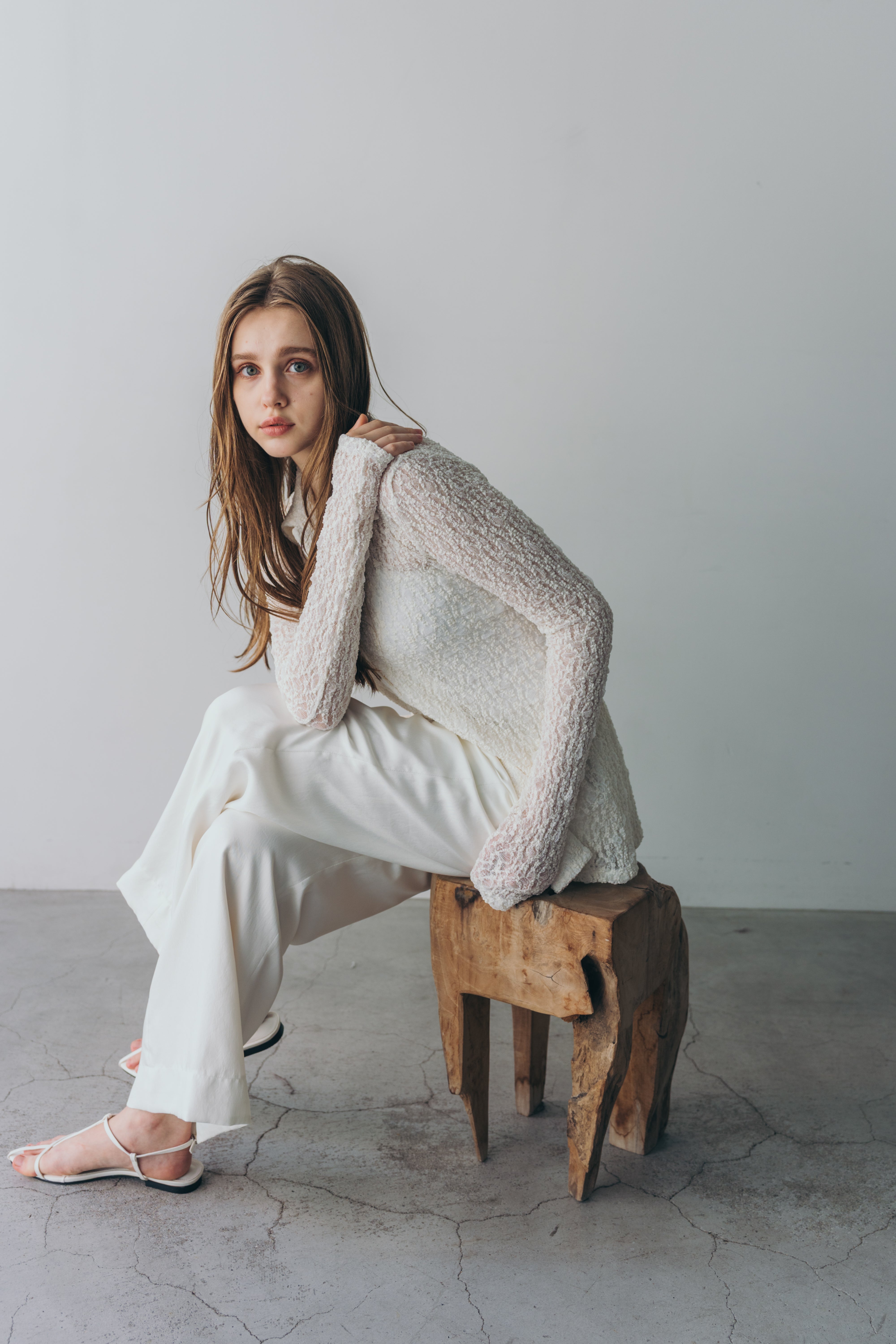 Lady lace shirt - white – CARLA