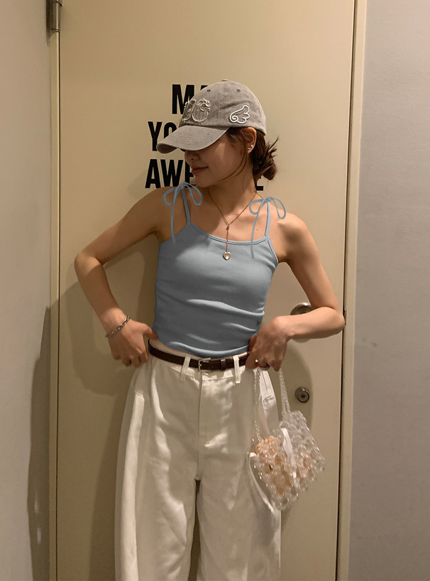 パット付きリボンストラップキャミソール[dk1000] | レディース