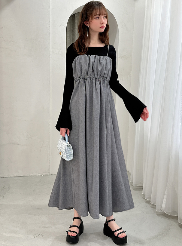 ギャザーフレアキャミワンピース[on241] | レディースファッション通販