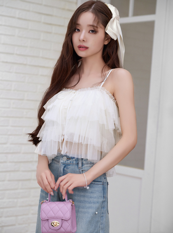 フリージア ラメチュールフリルキャミビスチェ[on274] | レディース