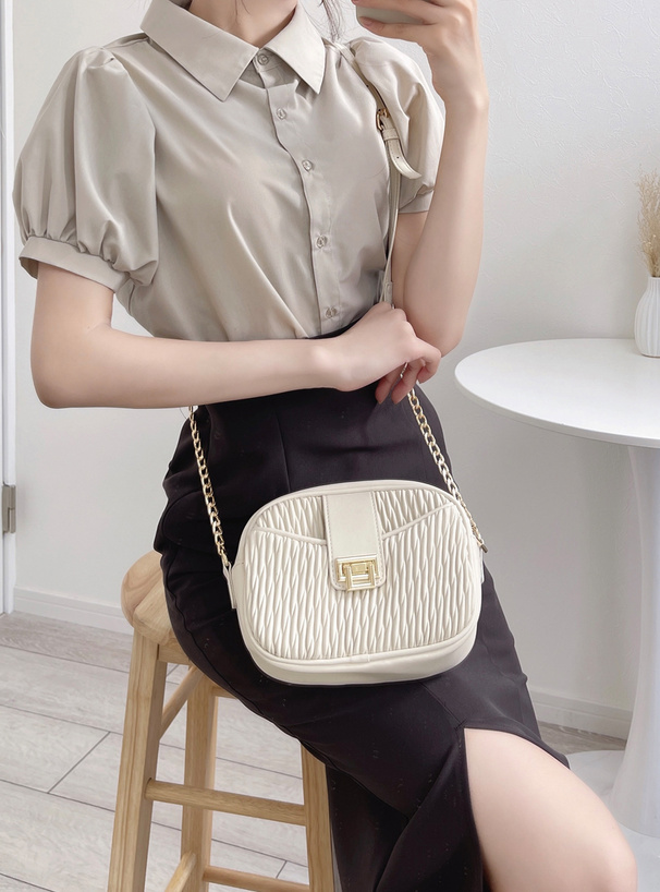チェーンプリーツショルダーバッグ[tr153] | レディースファッション