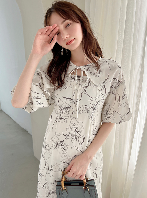 マルチWay花柄ボレロXキャミマーメイドワンピースセットアップ[tu418